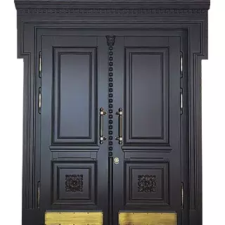 Двустворчатая парадная дверь в холл подъезда